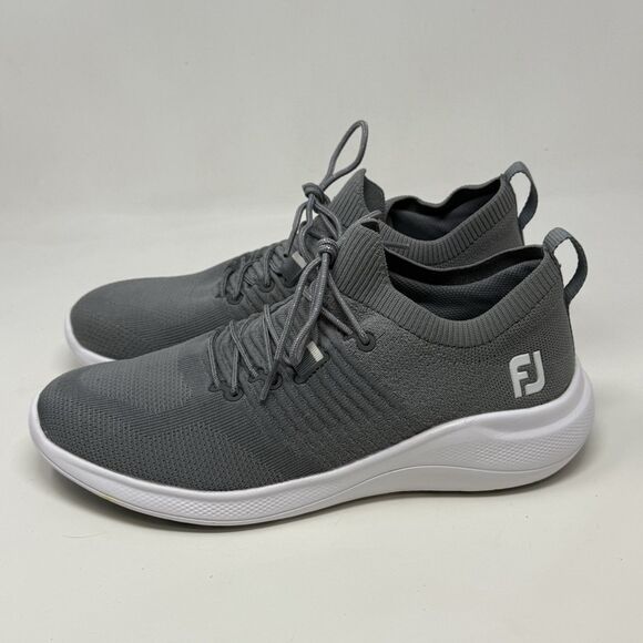 FootJoy FJ Flex XP Spikeless Golf Shoes Womens 9.5 M Gray Knit Lightweight 95359 - Picture 2 of 16